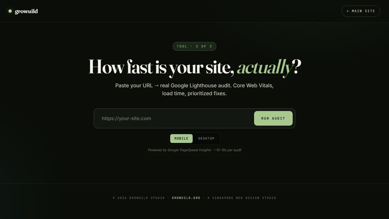Growuild Speed Audit